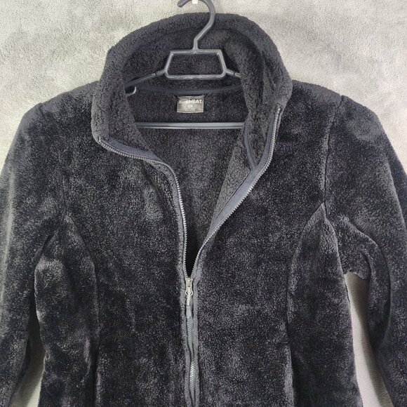 Womens Black 32 Degrees Heat Fleece Jacket Full Zip Long Sleeve Soft & Warm XL - Picture 7 of 10